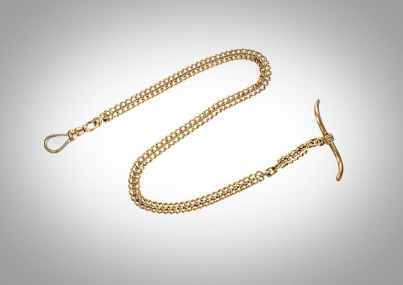 Antique Victorian 14k watch chain Albert