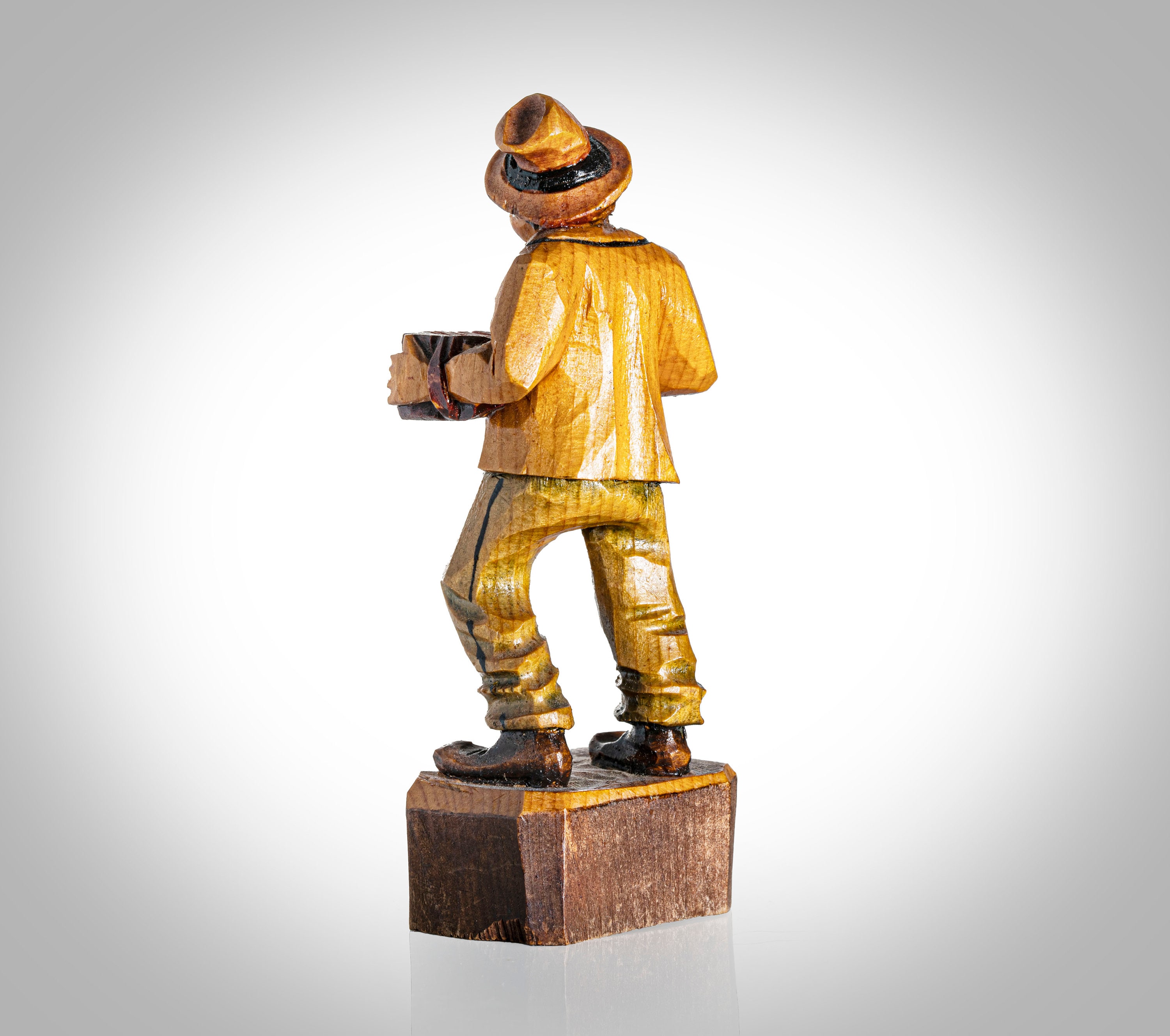 Anri Italy Wood Carving Figure Accordion Man - Etsy