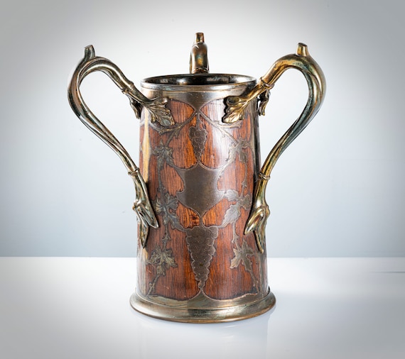 Art Nouveau Brass Inlaid Oak Tyg St Louis Silver Co - Etsy