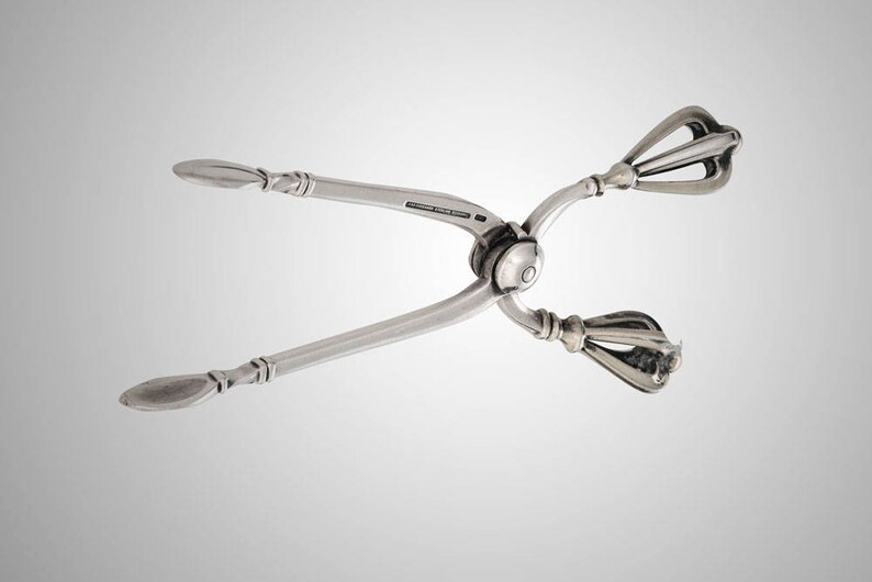 heavy sterling silver tongs W /& S Sorensen Denmark