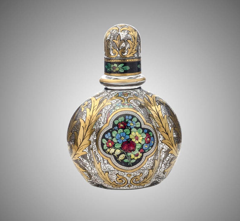 Hermann Pautsch Haida Glass Bohemian Enameled Glass Perfume - Etsy