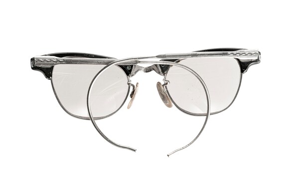 cat eyed eyeglasses spectacles mid century gold f… - image 3
