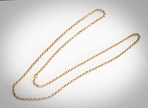 14k antique Victorian chain 26 inch - image 3