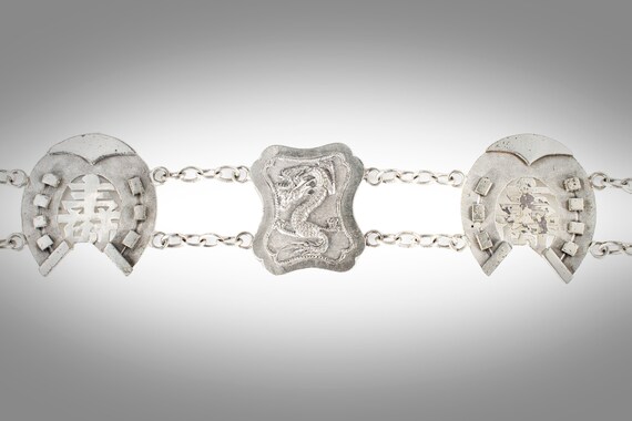 Chinese export silver belt late 19th century - image 4