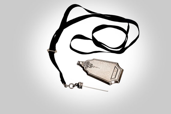 Art Deco sterling perfume on original black ribbo… - image 5