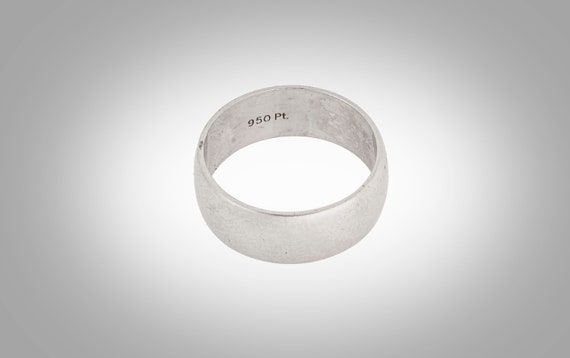 wide platinum band ring - image 1