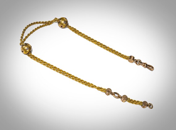 Victorian double chain sphere slides Albert watch… - image 6