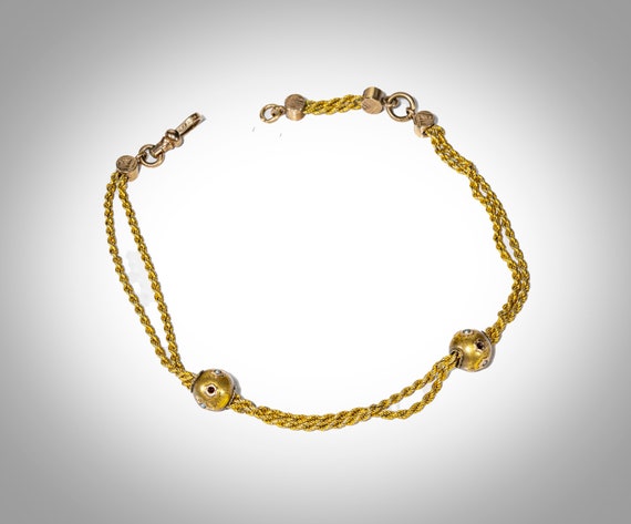 Victorian double chain sphere slides Albert watch