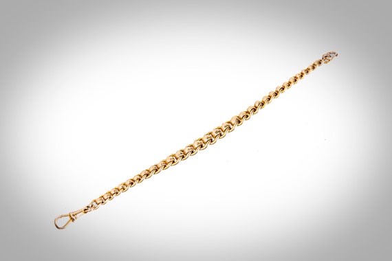 9k rose gold graduated decorated link bracelet.  … - image 2