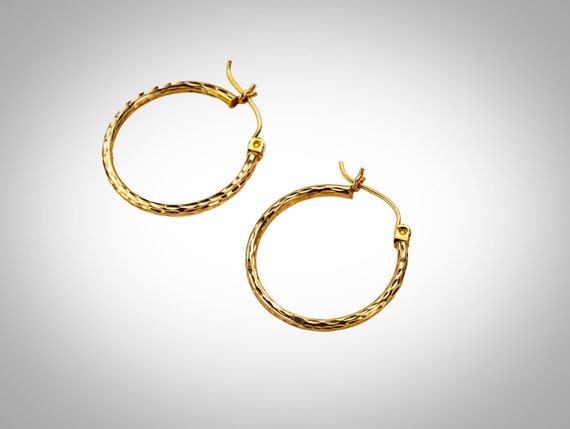 14k hoop earrings - image 2