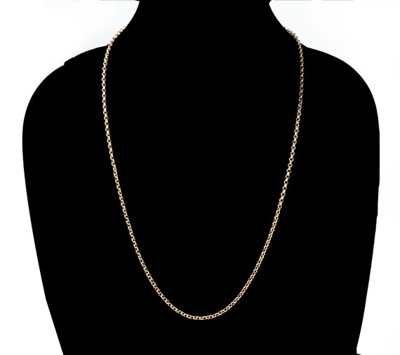 14k antique Victorian chain 26 inch - image 1