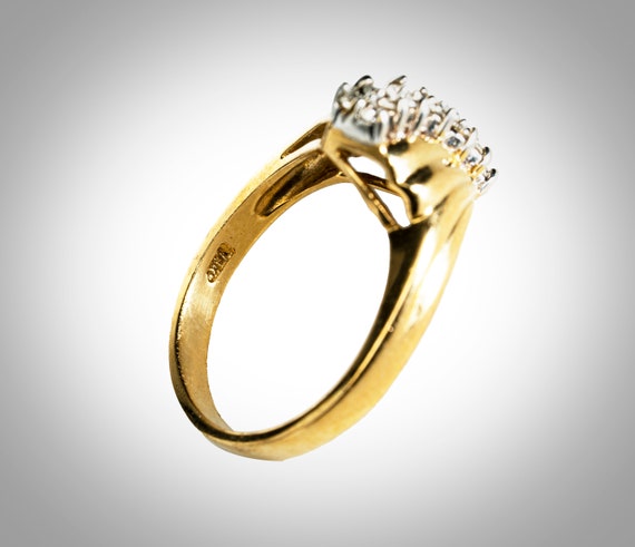 14k diamond cocktail  ring - image 5