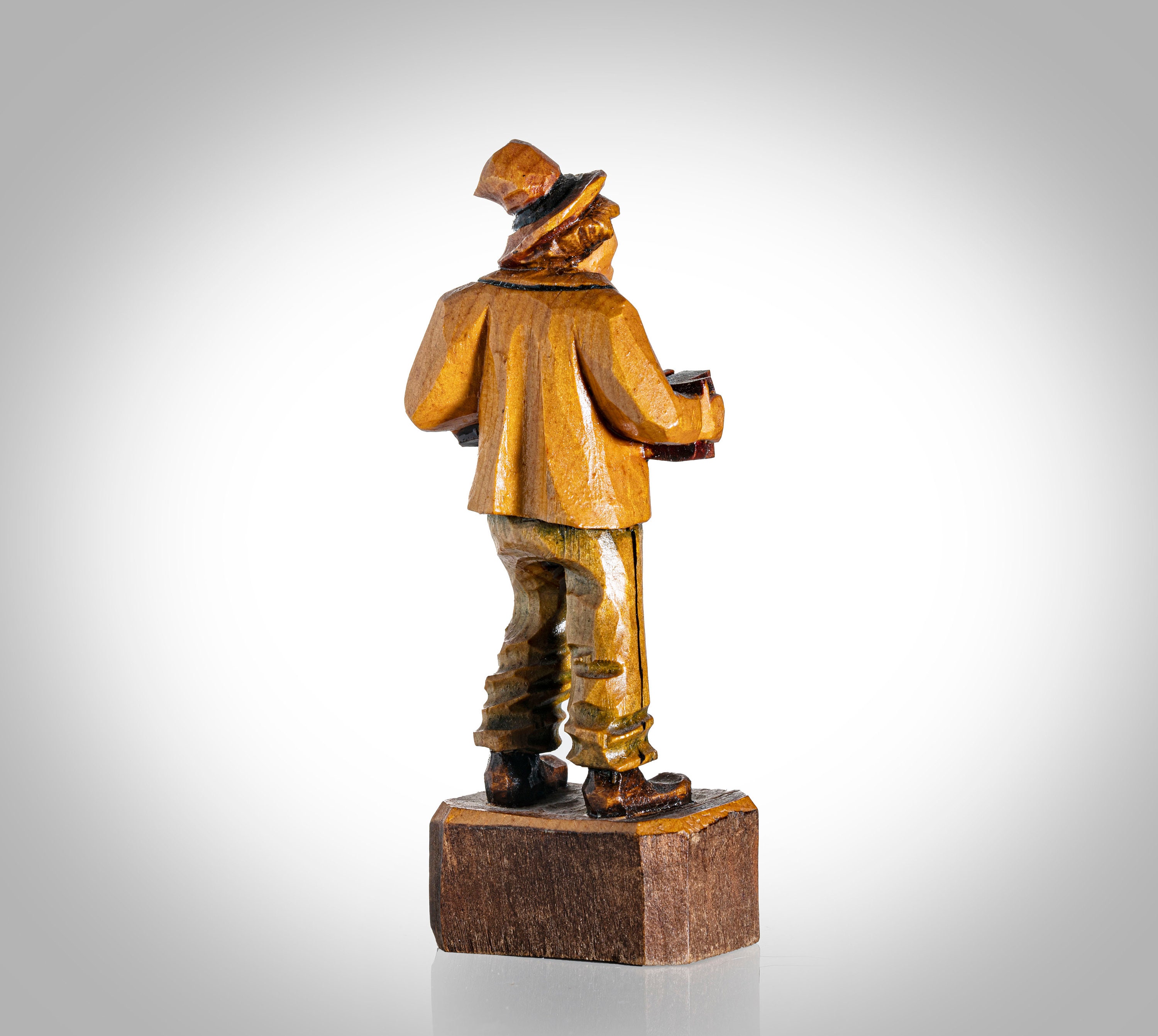 Anri Italy Wood Carving Figure Accordion Man - Etsy