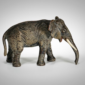 Austrian cold painted bronze elephant