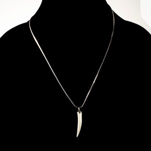 mother of pearl horn and sterling necklace 18 inch