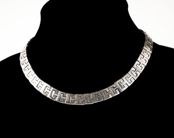 Mexican 935 silver heavy linked necklace