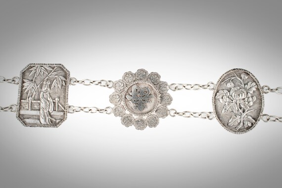 Chinese export silver belt late 19th century - image 5