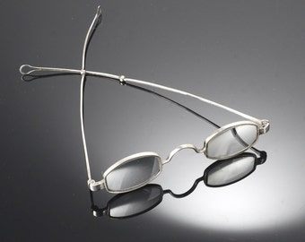 Coin silver eyeglasses spectacles signed J Colton