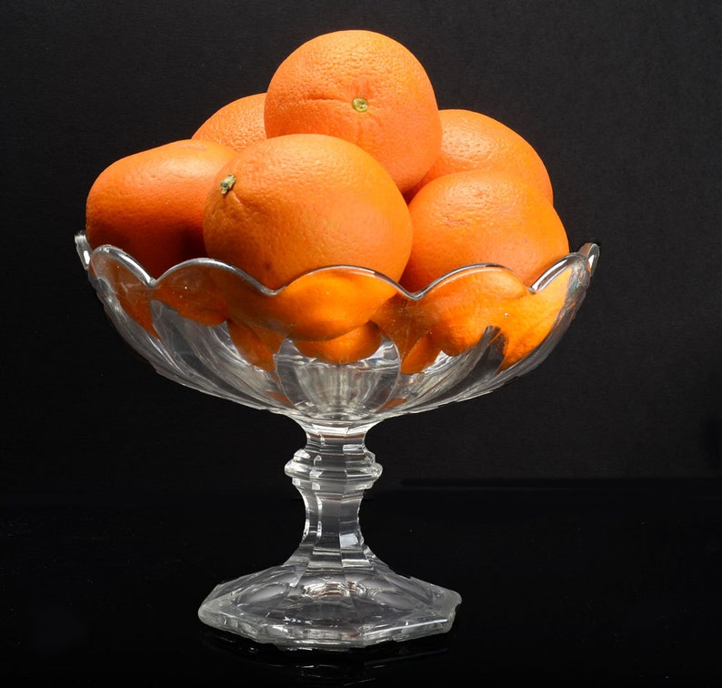 Heisey Colonial stemmed signed compote 8 12