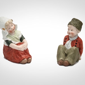 Gebruder Heubach Dutch boy & girl bisque figures