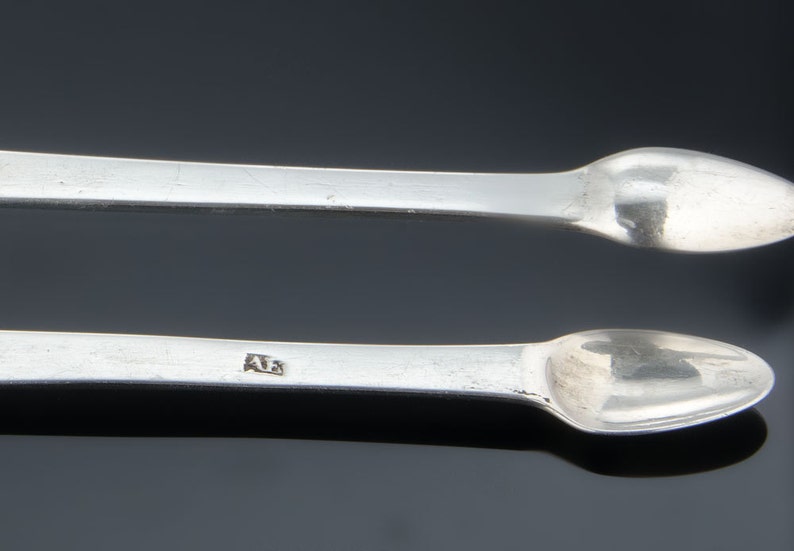A E Coin Silver Sugar Tongs American 1830's Etsy