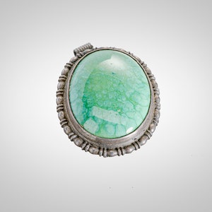 Ruskin England Pottery & sterling pendant.