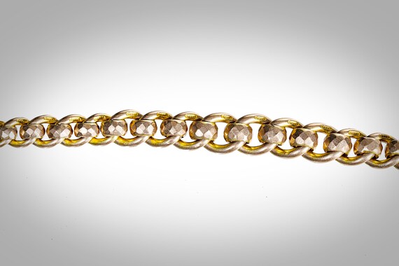 9k rose gold graduated decorated link bracelet.  … - image 5