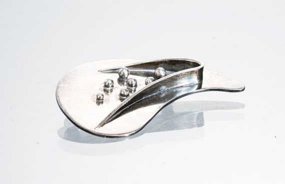 Rahm sterling modernist brooch - image 4