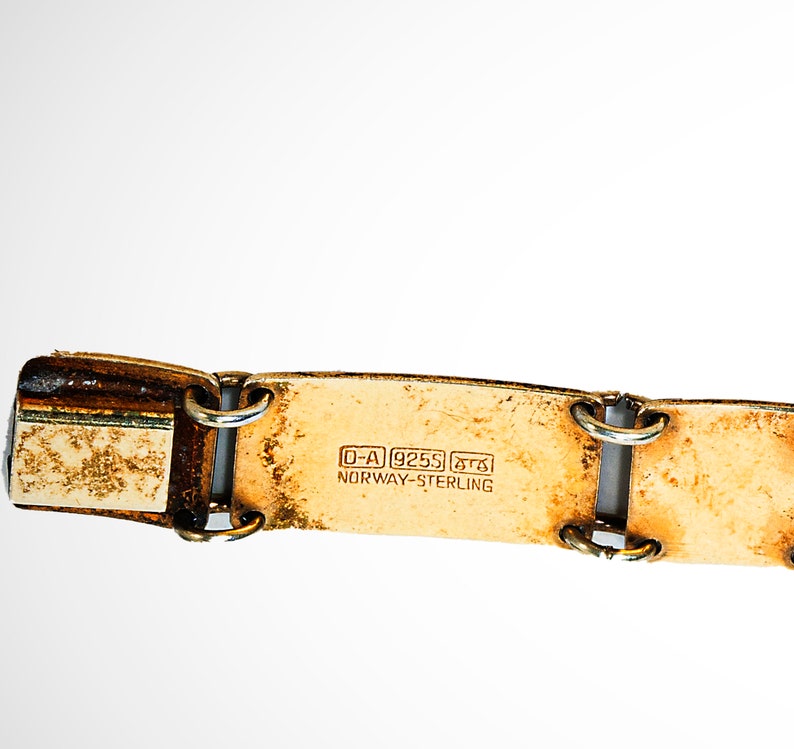 David Anderson guilloche enameled gilt sterling bracelet Norway