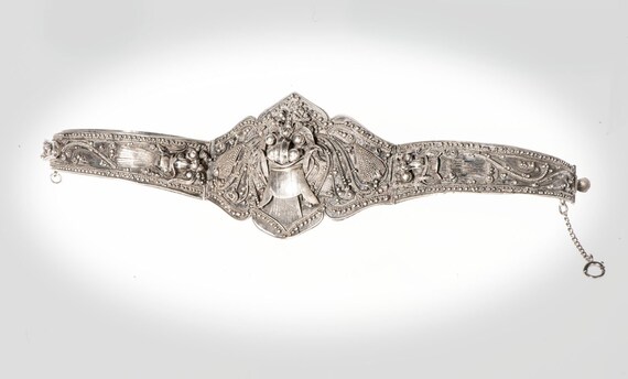 Silver Bali Rangda hinged bracelet hand made fine… - image 4
