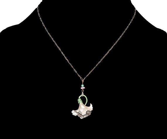 enameled silveroid necklace & earrings set - image 3