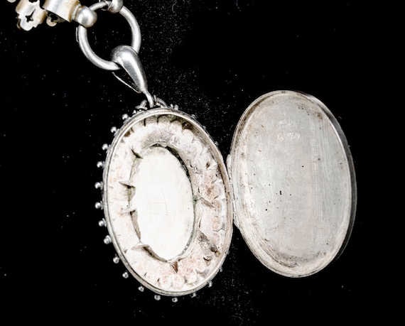 Victorian sterling locket on uncommon style book … - image 5