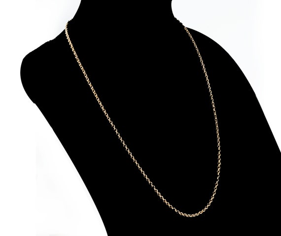 14k antique Victorian chain 26 inch - image 2