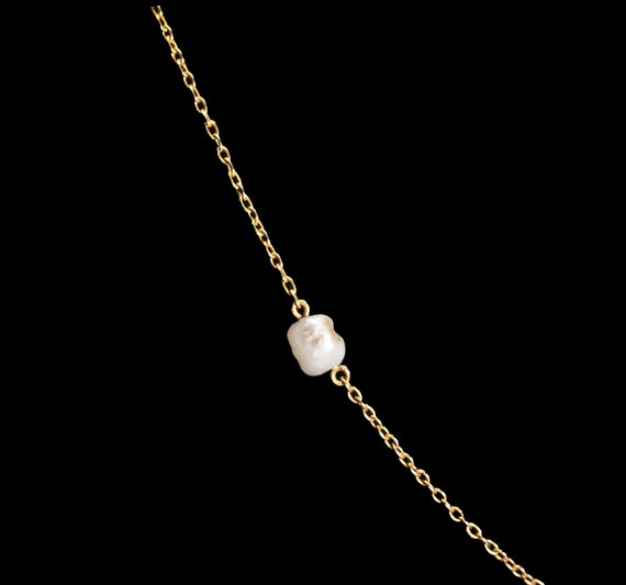 14k & baroque pearls Victorian 50" necklace - image 5