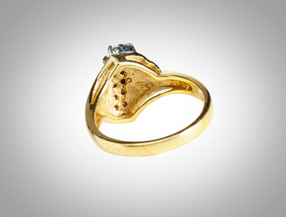 14k diamond cocktail  ring - image 6