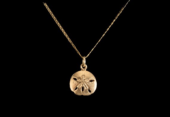 14k sand dollar necklace 17" - image 3