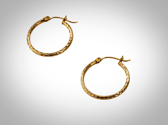 14k hoop earrings - image 3