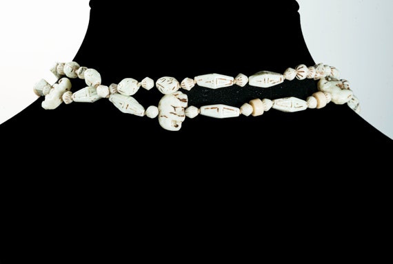 41" long Czech UV reactive bead necklace Neiger B… - image 3
