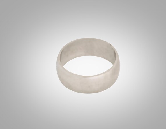 wide platinum band ring - image 3