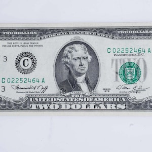 Printing error 2 dollar bill unused 1976 series