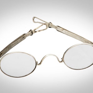 A G Peck 19th Cent. Ashtabula OH Early American Coin Silver Eyeglasses ...