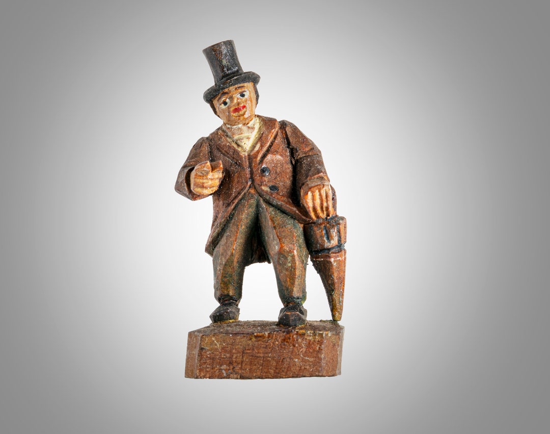 Anri Italian Hand Carved Wood Figurine Man Finely Dressed 2 5/8" - Etsy