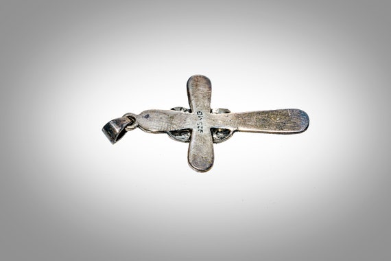 sterling silver cross with marcasite - image 4