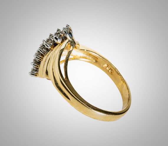 14k diamond cocktail  ring - image 4