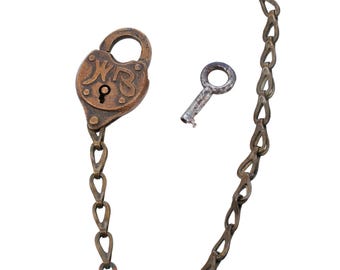 brass switch padlock Bohannon NY. with key "WR"