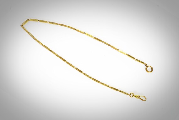 GF Art Deco albert watch chain yellow gold - image 3