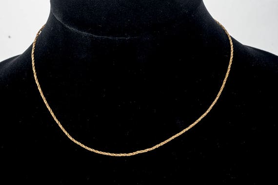 16" 14k solid gold chain - image 2