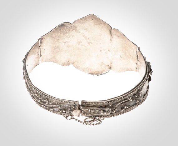 Silver Bali Rangda hinged bracelet hand made fine… - image 3