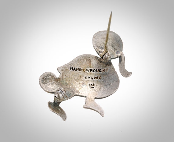 Hand wrought sterling duck pin - image 5