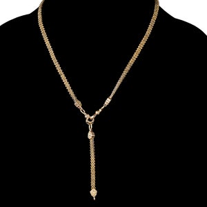 Victorian 14k rose gold watch chain